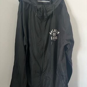 Black Anaheim Ducks Windbreaker Jacket